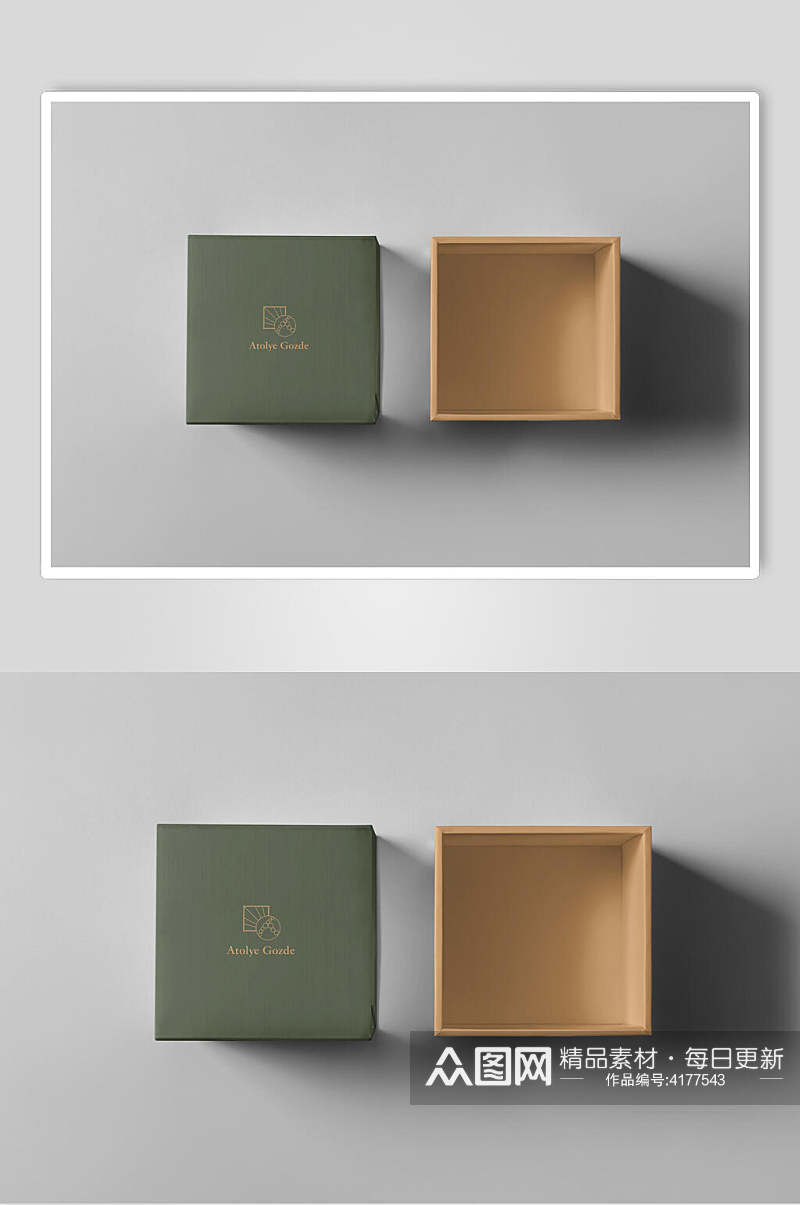 盒子阴影方形创意大气品牌宣传样机素材