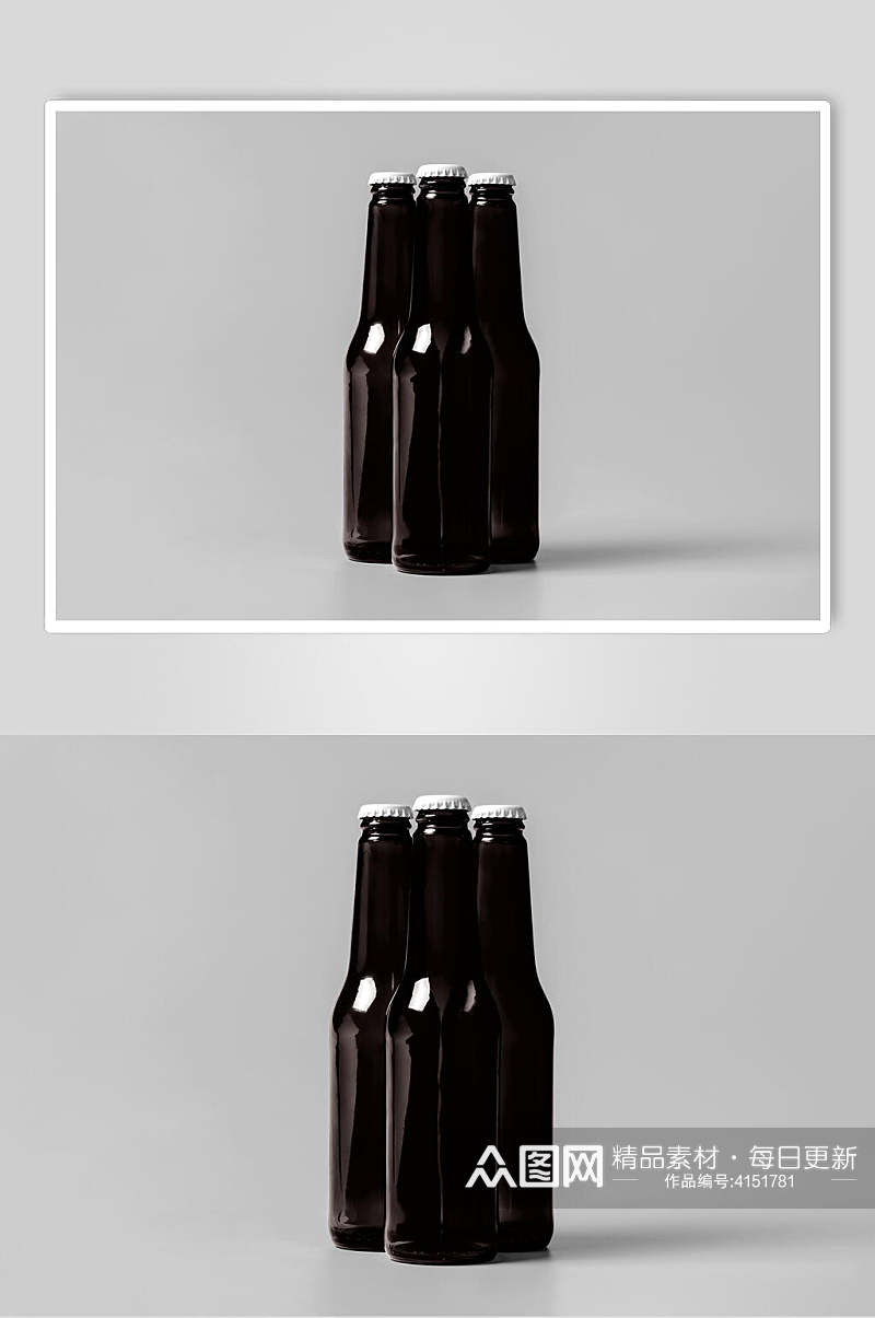 玻璃瓶啤酒瓶样机素材