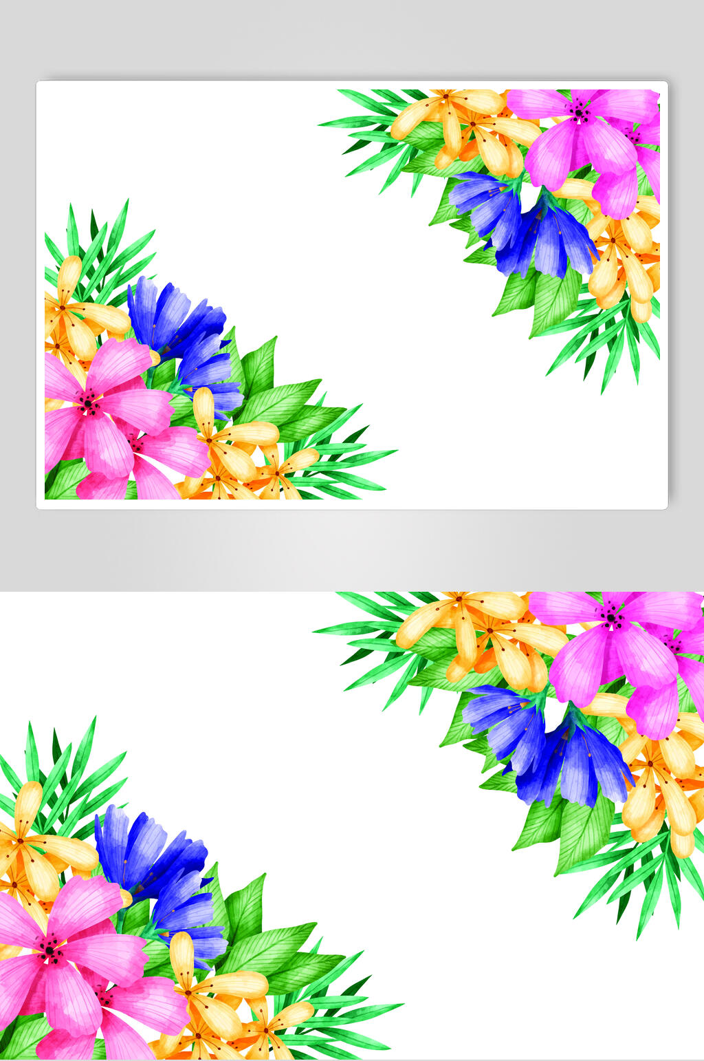 唯美大气花朵植物底纹插画矢量素材素材