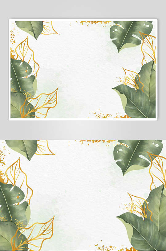 绿黄简约文艺花朵图案底纹矢量素材