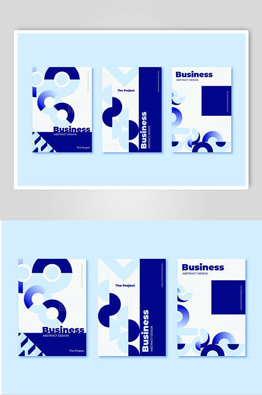 创意高端蓝色简约书籍画册封面素材