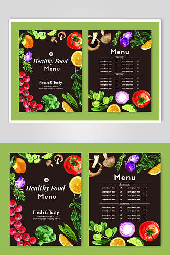 创意西红柿蔬菜菜单海报矢量素材