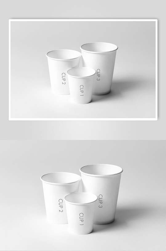 杯子白咖啡奶茶包装杯设计展示样机