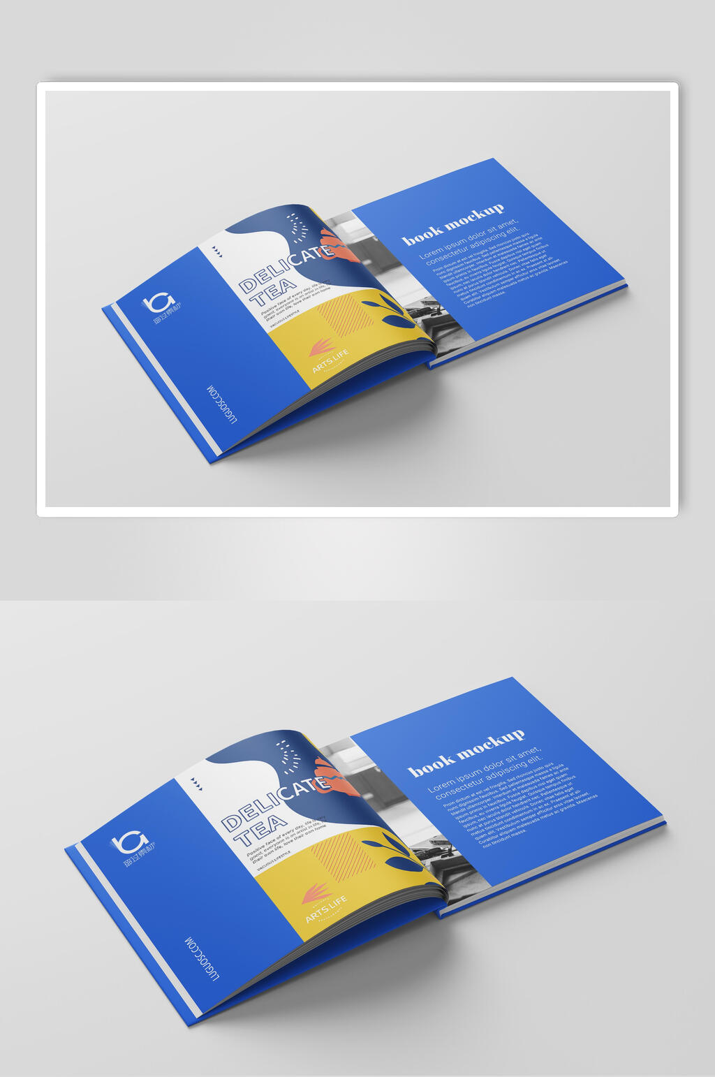 創(chuàng)意現(xiàn)代雜志手冊畫冊書籍展示樣機素材