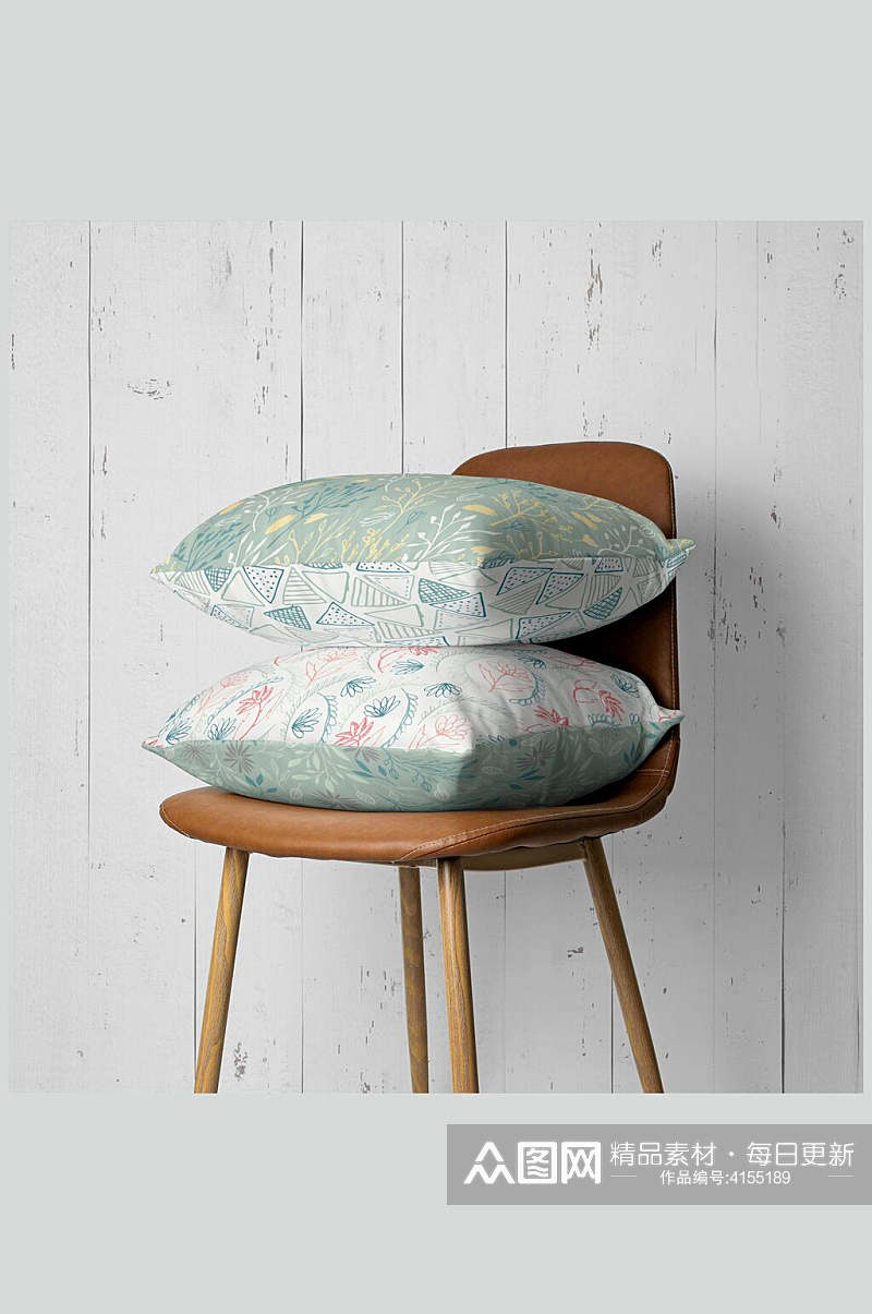椅子时尚大气创意清新抱枕枕头样机素材