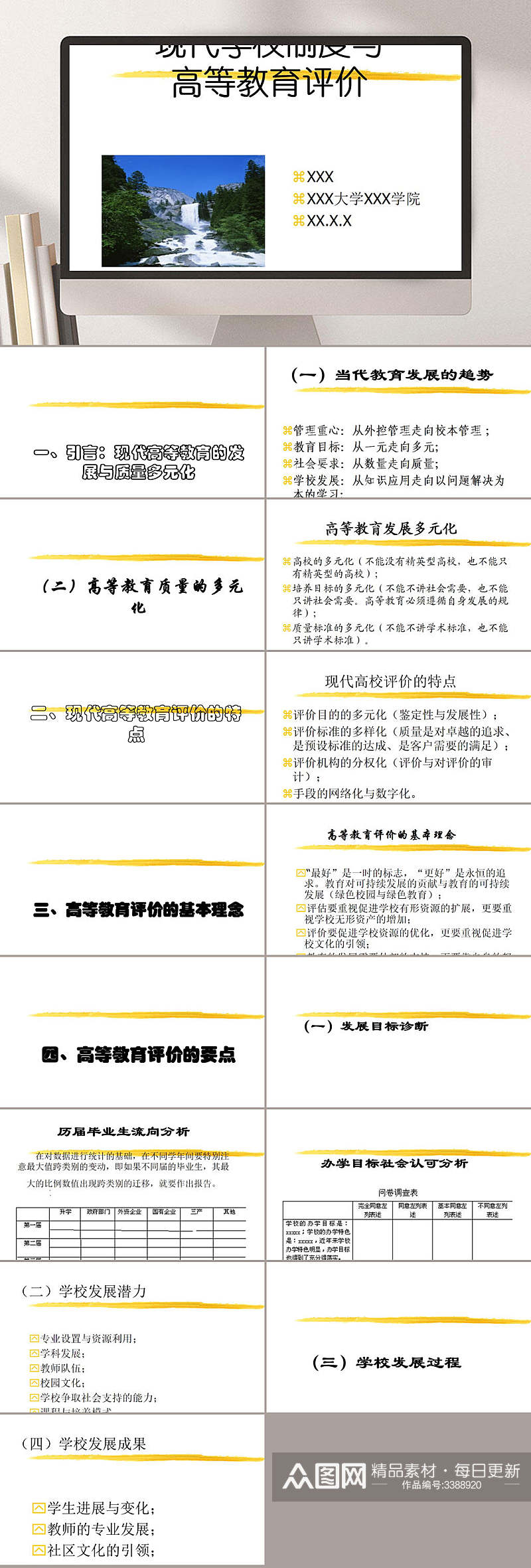 现代学校制度与高等教育评价企业PPT素材