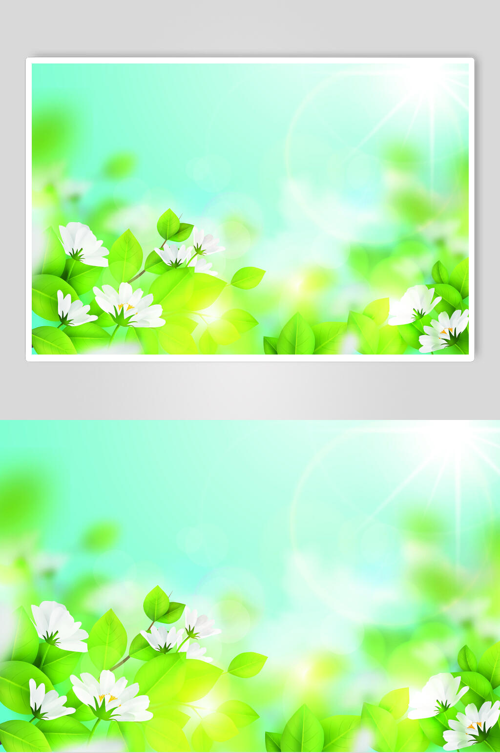 小清新花朵植物底纹插画矢量素材素材