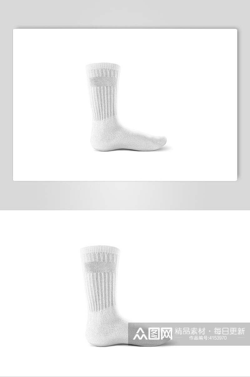 立体留白灰色袜子图案设计展示样机素材