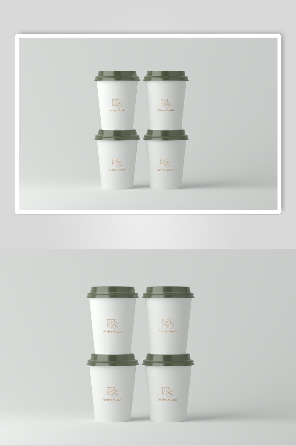 杯子极简清新时尚品牌宣传样机素材