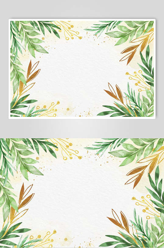 黄绿清新文艺花朵图案底纹矢量素材