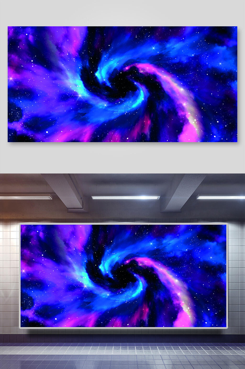 白色星空星球矢量背景展板素材