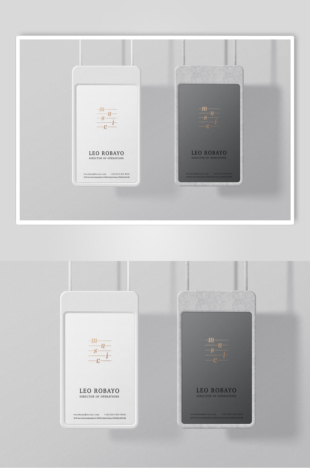 吊牌黑白创意高端服装贴图样机素材