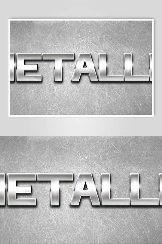 etall金属质感立体字素材