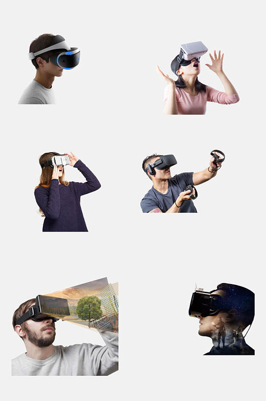大气时尚高端人物VR眼镜免抠元素
