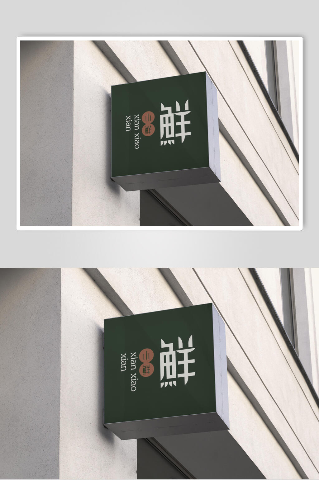 文字简约创意大气黄绿鲜花包装样机素材