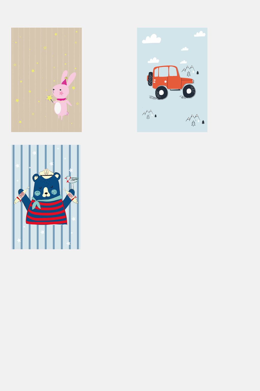 清新可爱卡通动物插画免抠素材素材