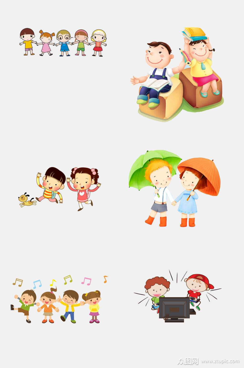 卡通人物场景图片素材