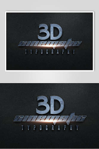 创意高端3D立体艺术字效果素材
