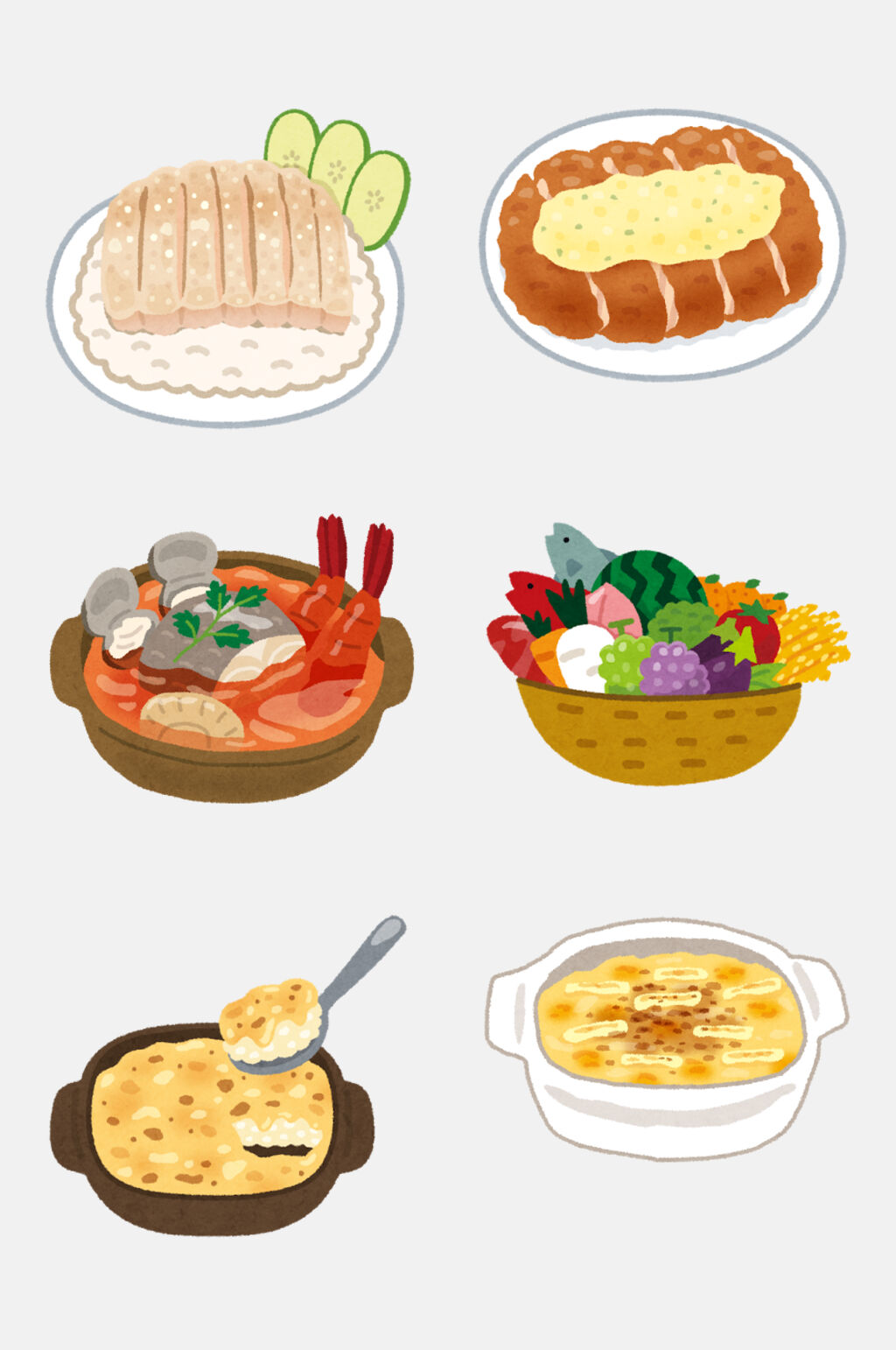 新鲜叉烧牛排食物插画免抠素材素材