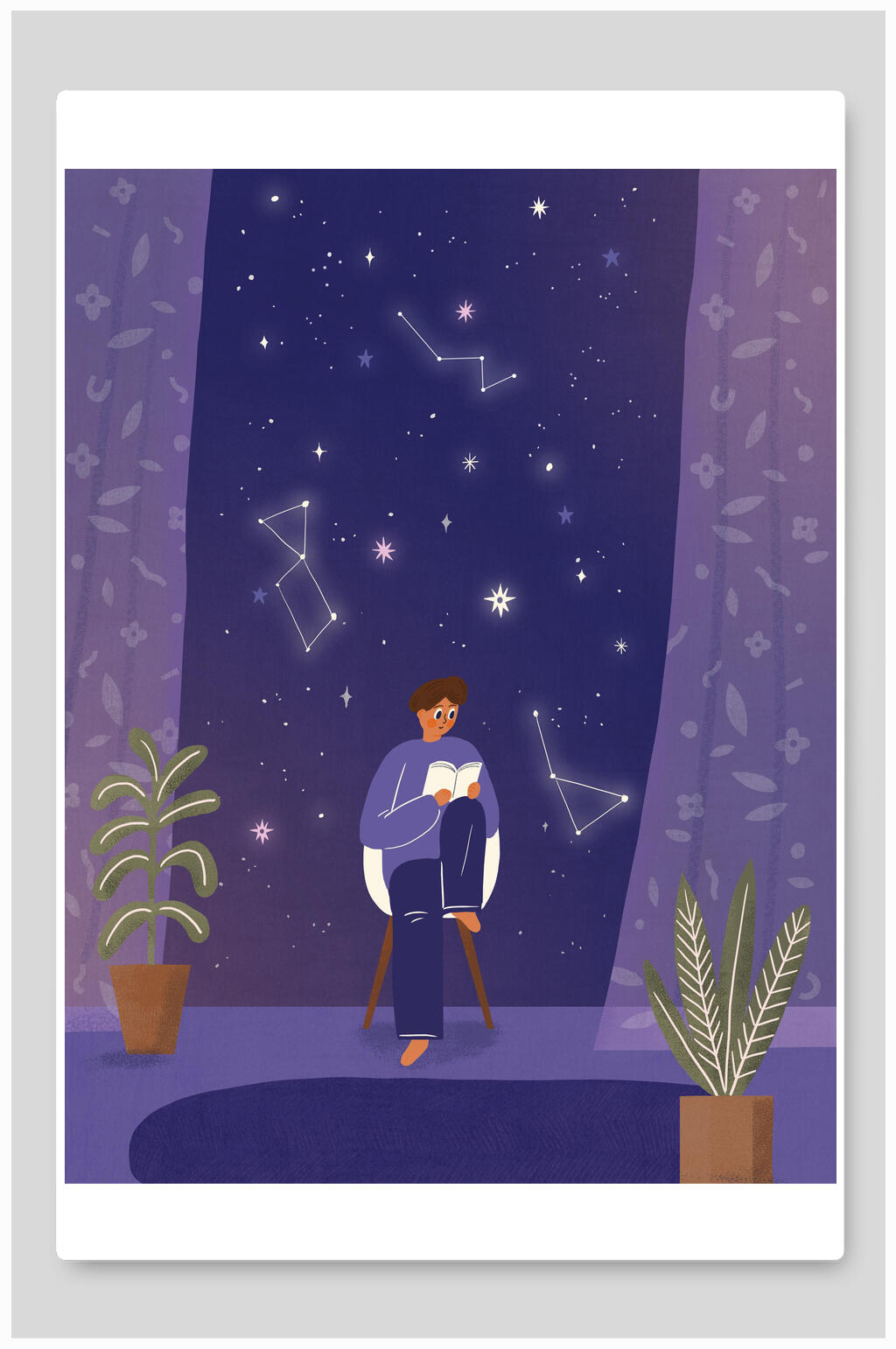 唯美星空背景素材