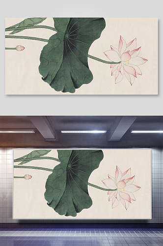 荷花古风意境banner背景展板