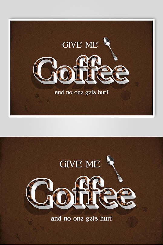 褐色英文高端大气甜美效果字体素材