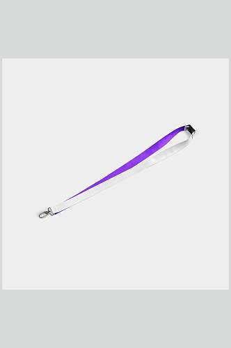 紫白简约创意高端清新挂绳设计样机