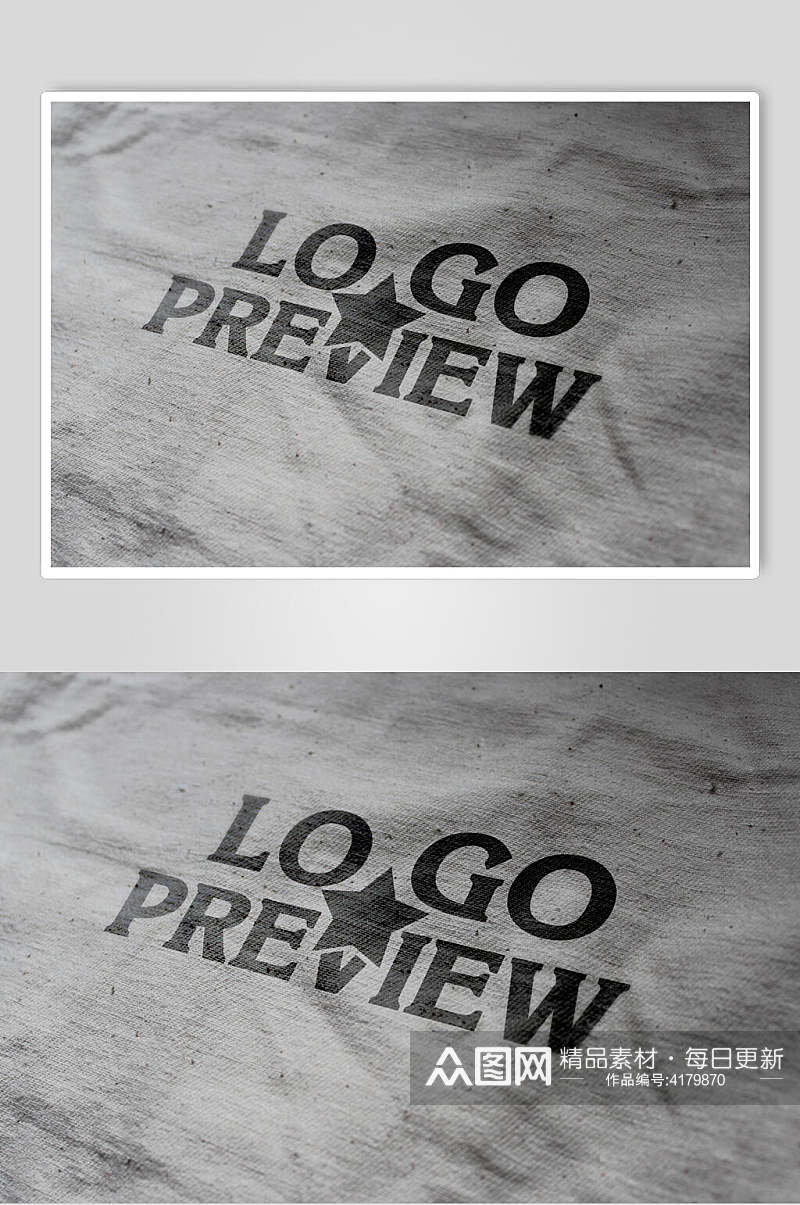 星星黑创意高端标志LOGO展示样机素材