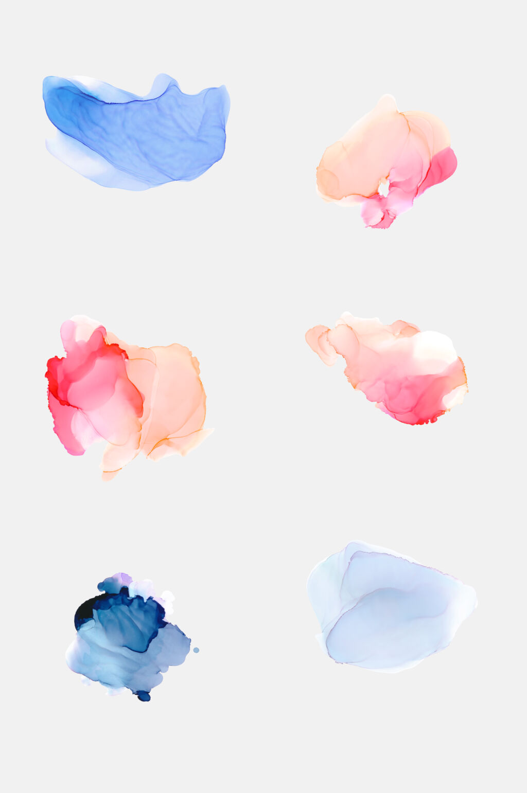 水彩晕染花瓣花朵免抠素材素材