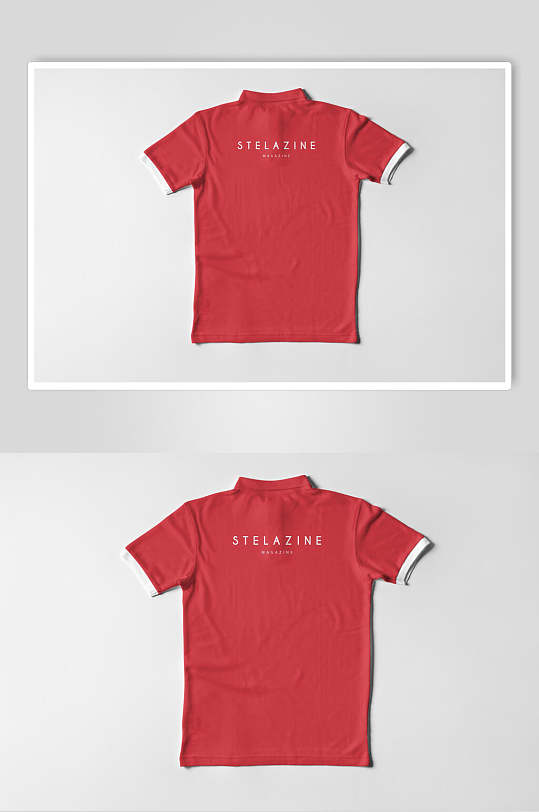 衣服紅色創(chuàng)意大氣清新襯衫展示樣機(jī)