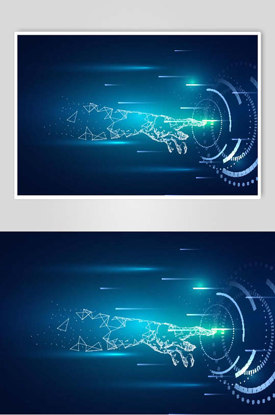 蓝色科技线条粒子背景矢量素材