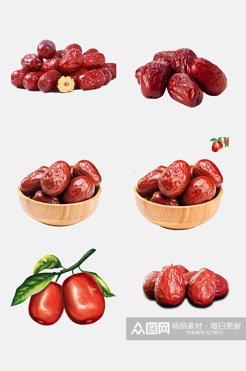 新鲜红枣免抠素材素材