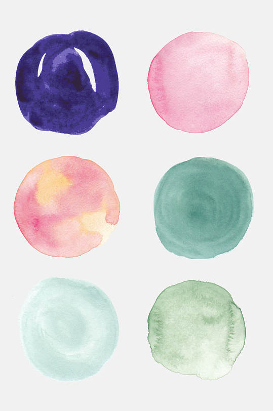 大气高端唯美圆形抽象水彩背景元素