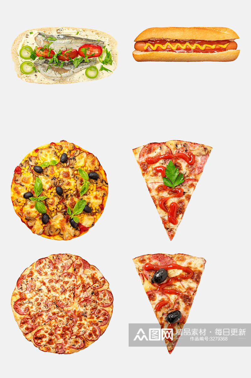 新鲜美味美食披萨免抠素材素材