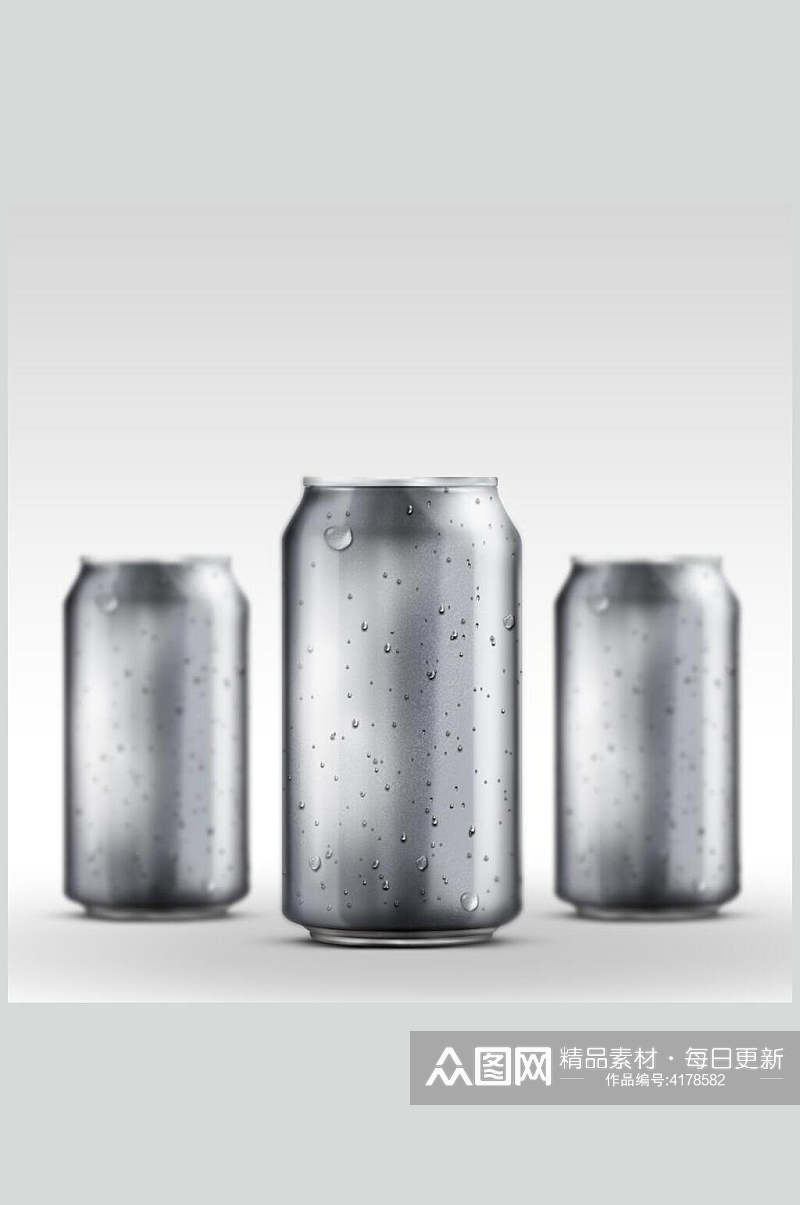 瓶子反光创意高端啤酒易拉罐样机素材