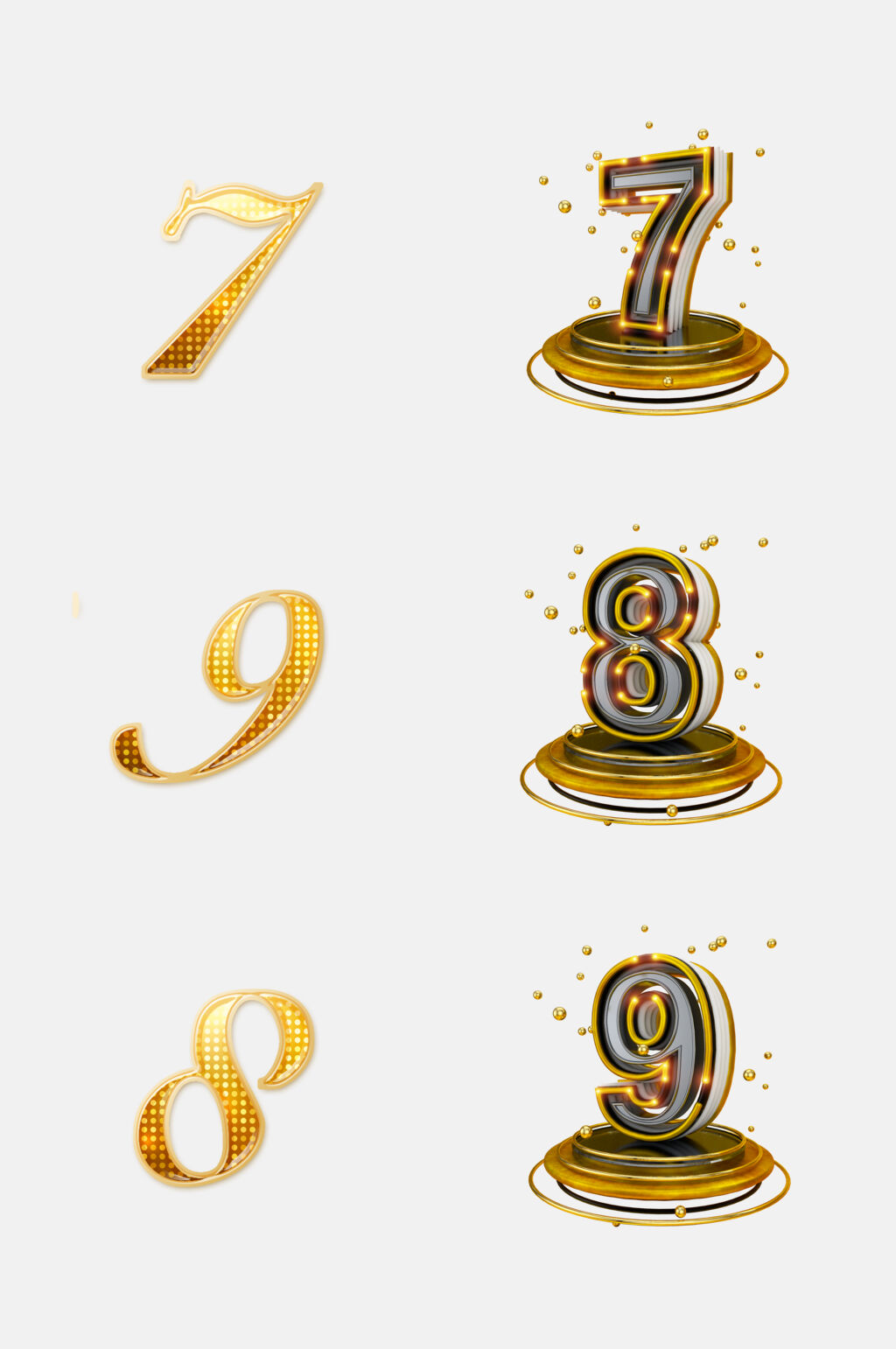 高端数字序号免抠设计素材素材