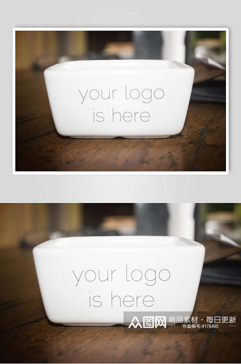 简洁品牌标志LOGO设计展示场景样机素材