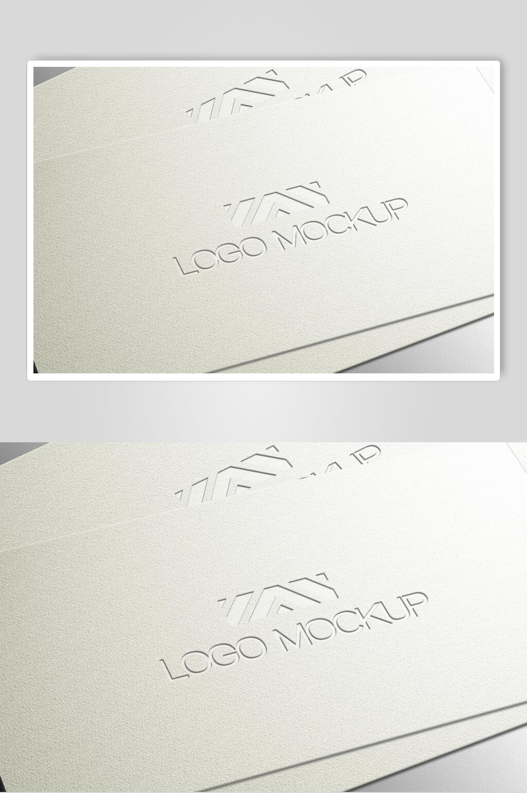 黄色英文简约风标志LOGO展示样机素材