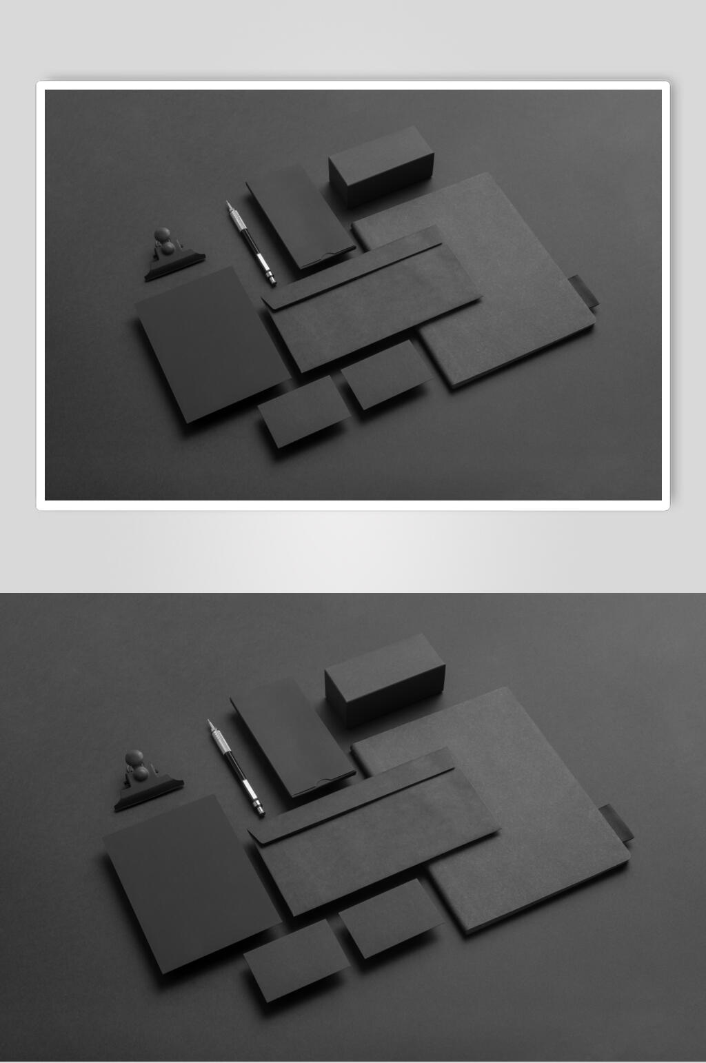 正视图中性笔时尚高端VI展示样机素材