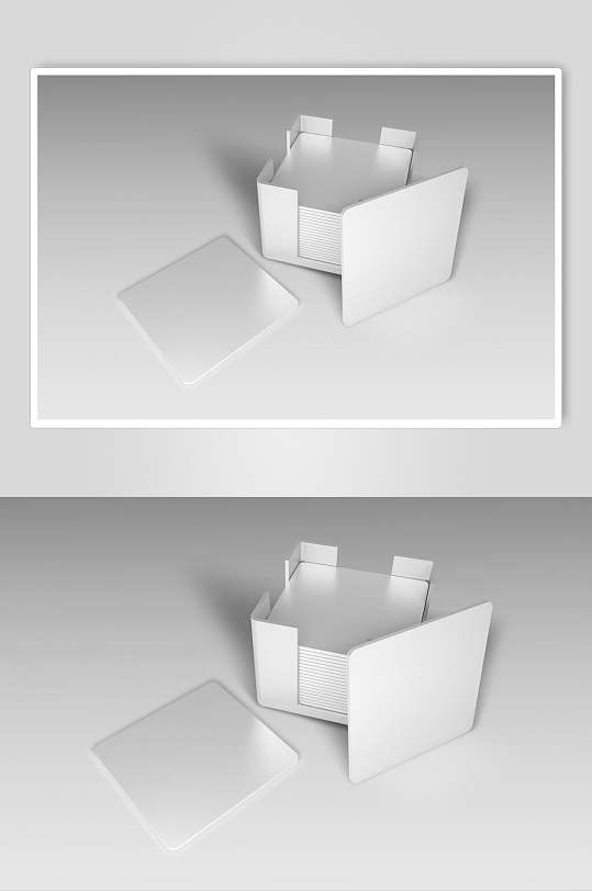 方形灰色创意高端杯垫杯子展示样机