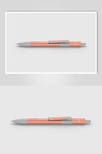 橙色时尚创意大气简约钢笔样机