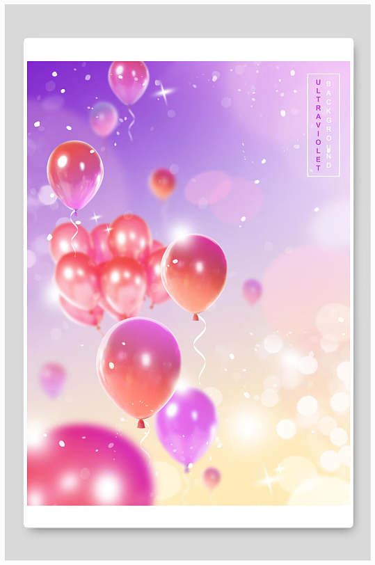 梦幻气球泡泡背景-众图网