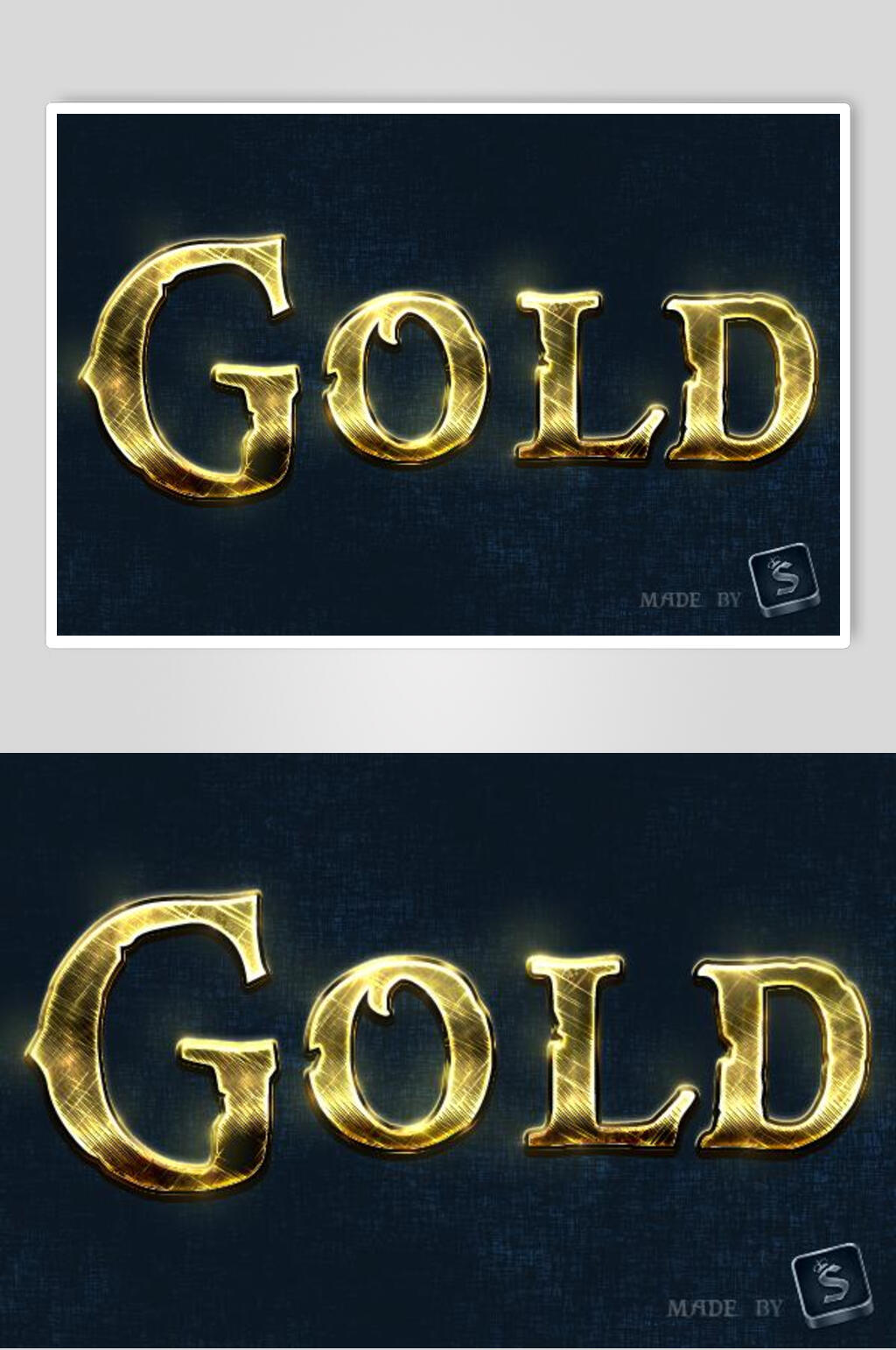 gold金属质感立体字素材