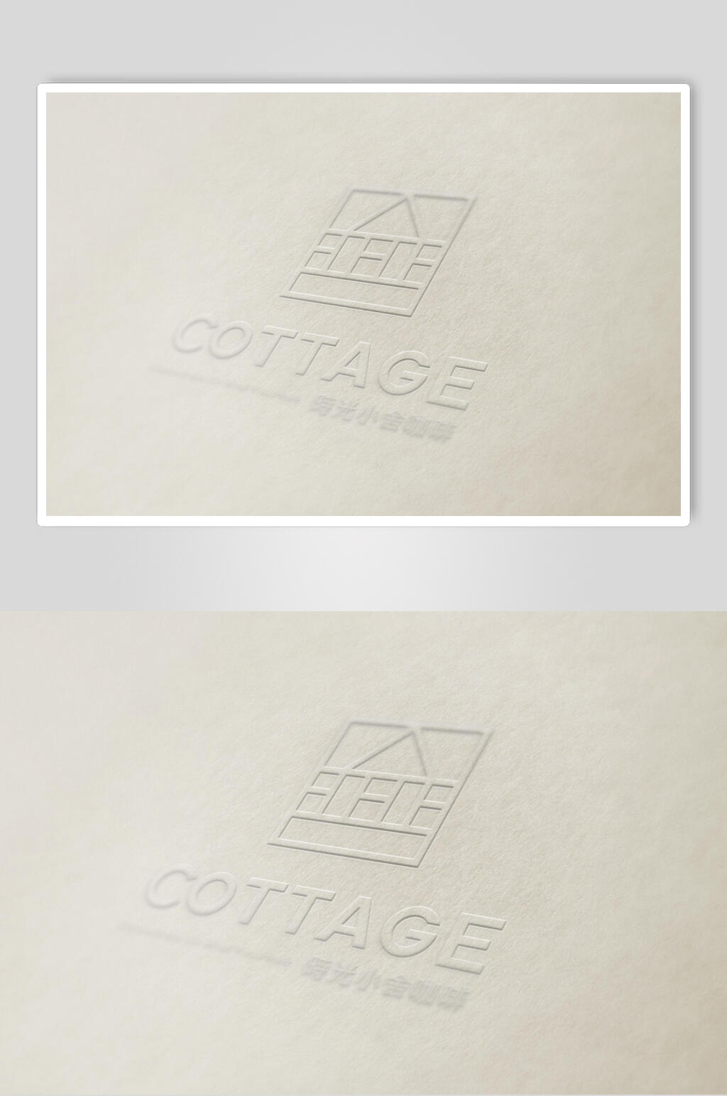 时尚品牌LOGO纸张展示样机素材