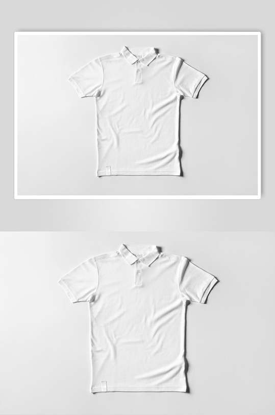 褶皱白色创意大气清新衬衫展示样机