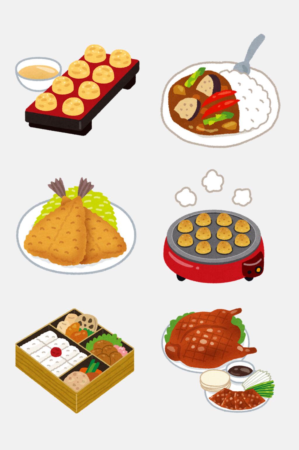时尚叉烧牛排食物插画免抠素材素材