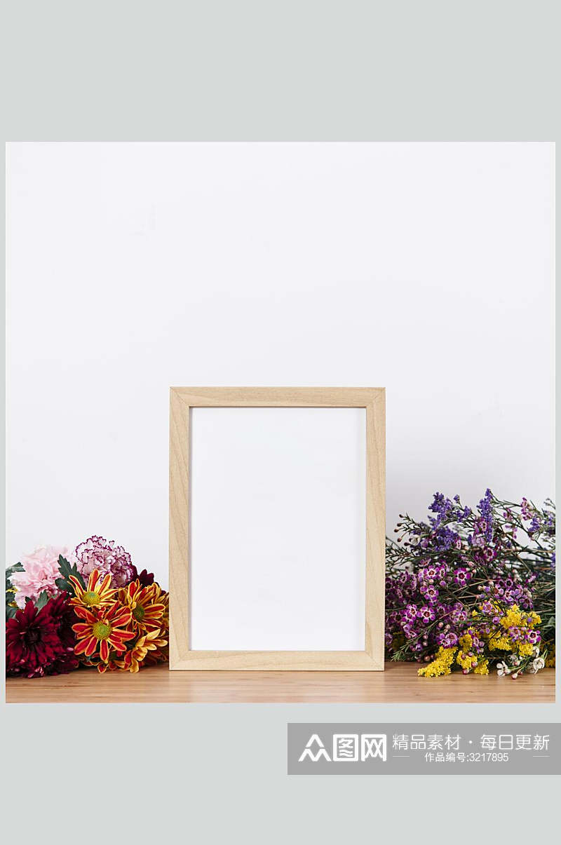 相框花朵花语展示高清图片素材