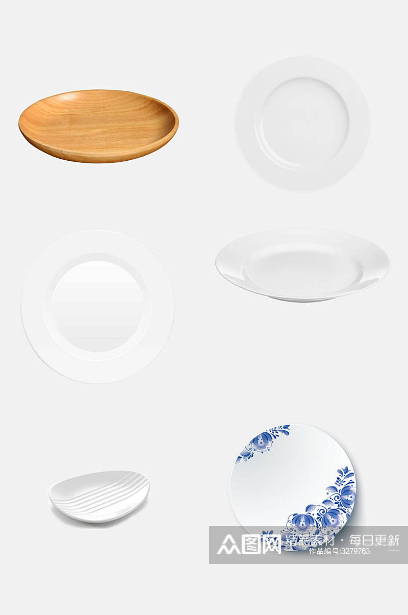 简约陶瓷盘子碟子免抠素材素材