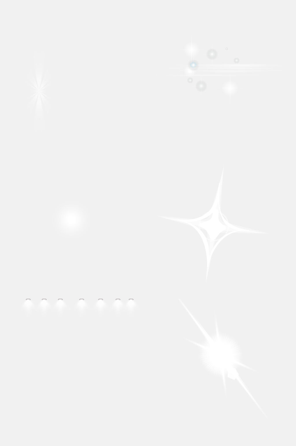 简约大气白色灯光免抠元素素材