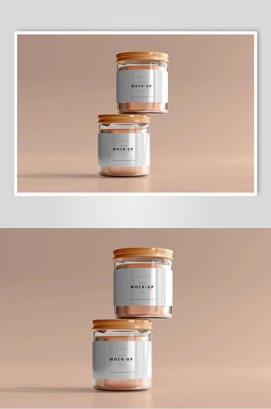 化妆品家居玻璃瓶瓶子样机